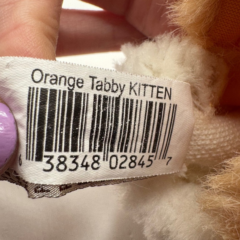 Folkmanis Orange Tabby Kitten Hand Puppet Plush Toy Orange White Ginger Cat 2845 - Picture 6 of 7